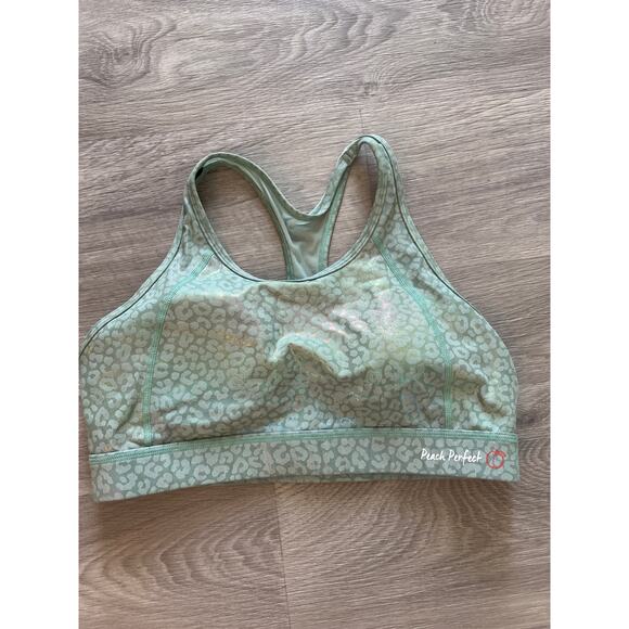 Peach Perfect size XXL iridescent animal print sports bra - Picture 1 of 3